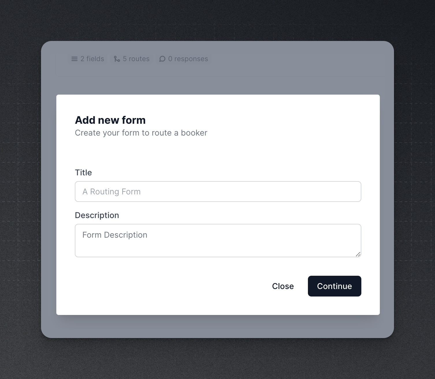 Screenshot of app Routing Forms